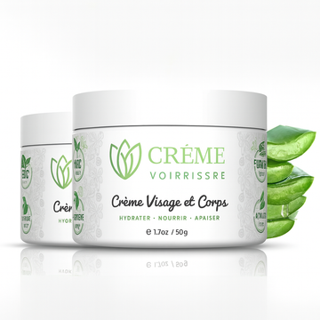 Crème Visage à l’Aloe Vera – Hydratante, Anti-Âge, Anti-Rides & Éclaircissante